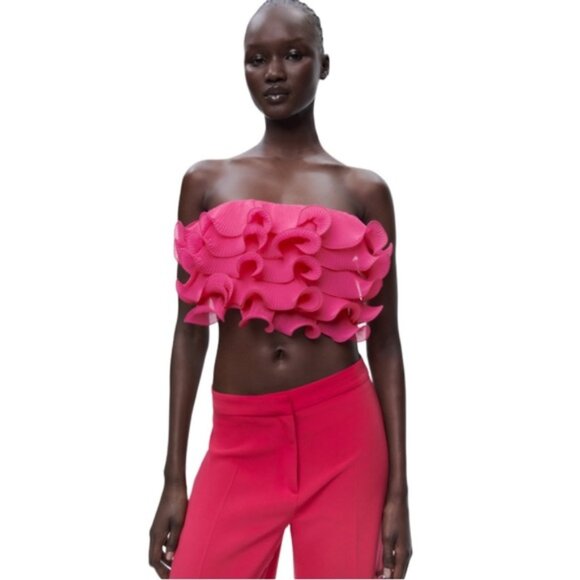 Zara Tops - Zara ink uffled rop op